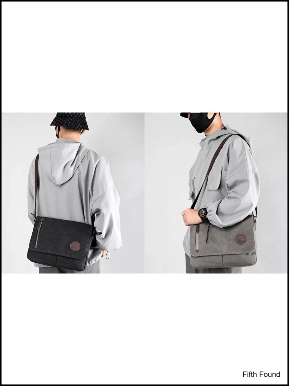Canvas Satchel Messenger Bag Fits 13.3